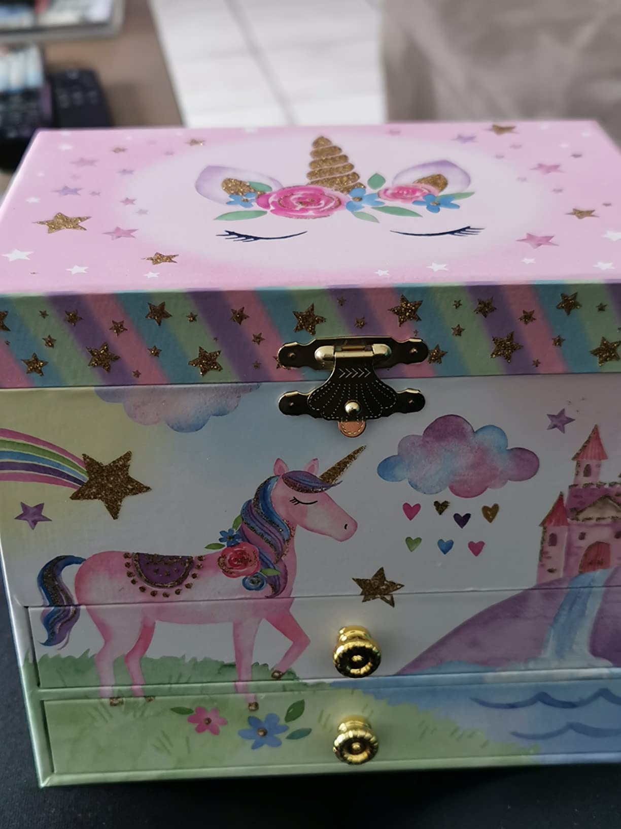 Jewelkeeper Ballerina Schmuckkästchen Regenbogen Schwanensee 2 Laden