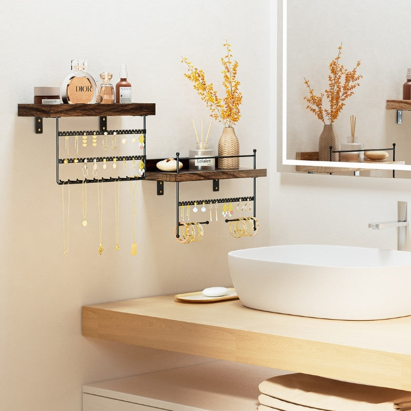 Lolalet Wall Mount Schmuckorganizer Wand Weiß 2er Set