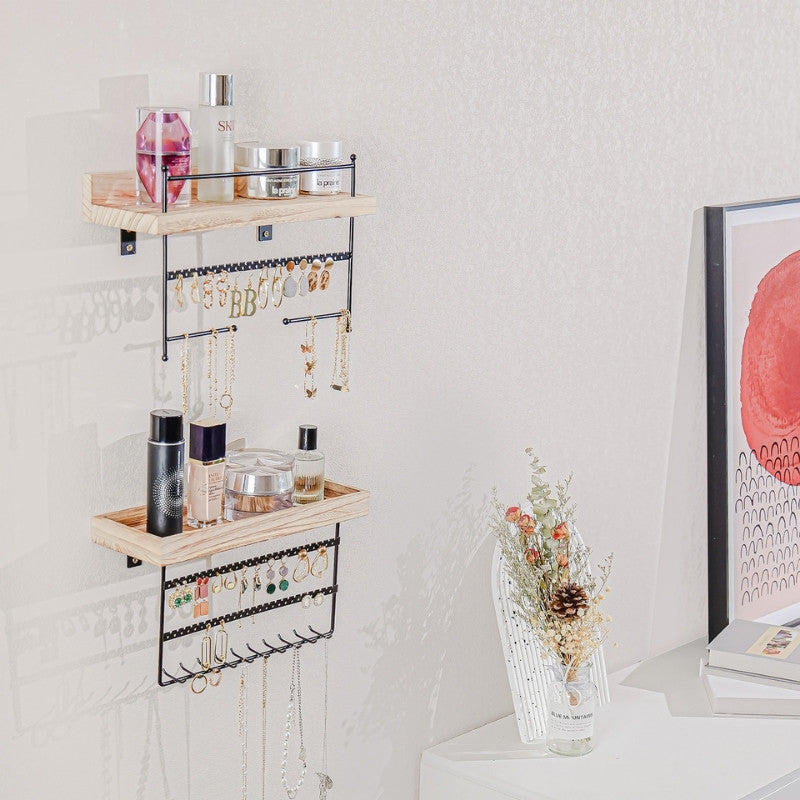 Lolalet Wall Mount Schmuckorganizer Wand Weiß 2er Set