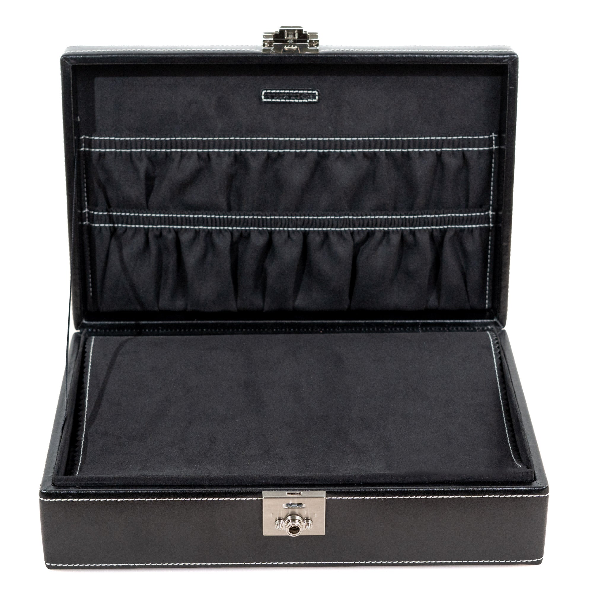 Friedrich 23 London Uhrenbox 10 Uhren Leder Schwarz abschließbar