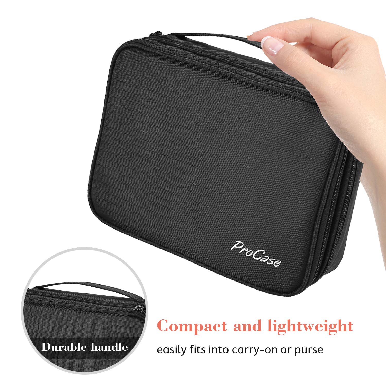 Lolalet Jewelry Box Schmucktasche mit Griff gepolstert Reise