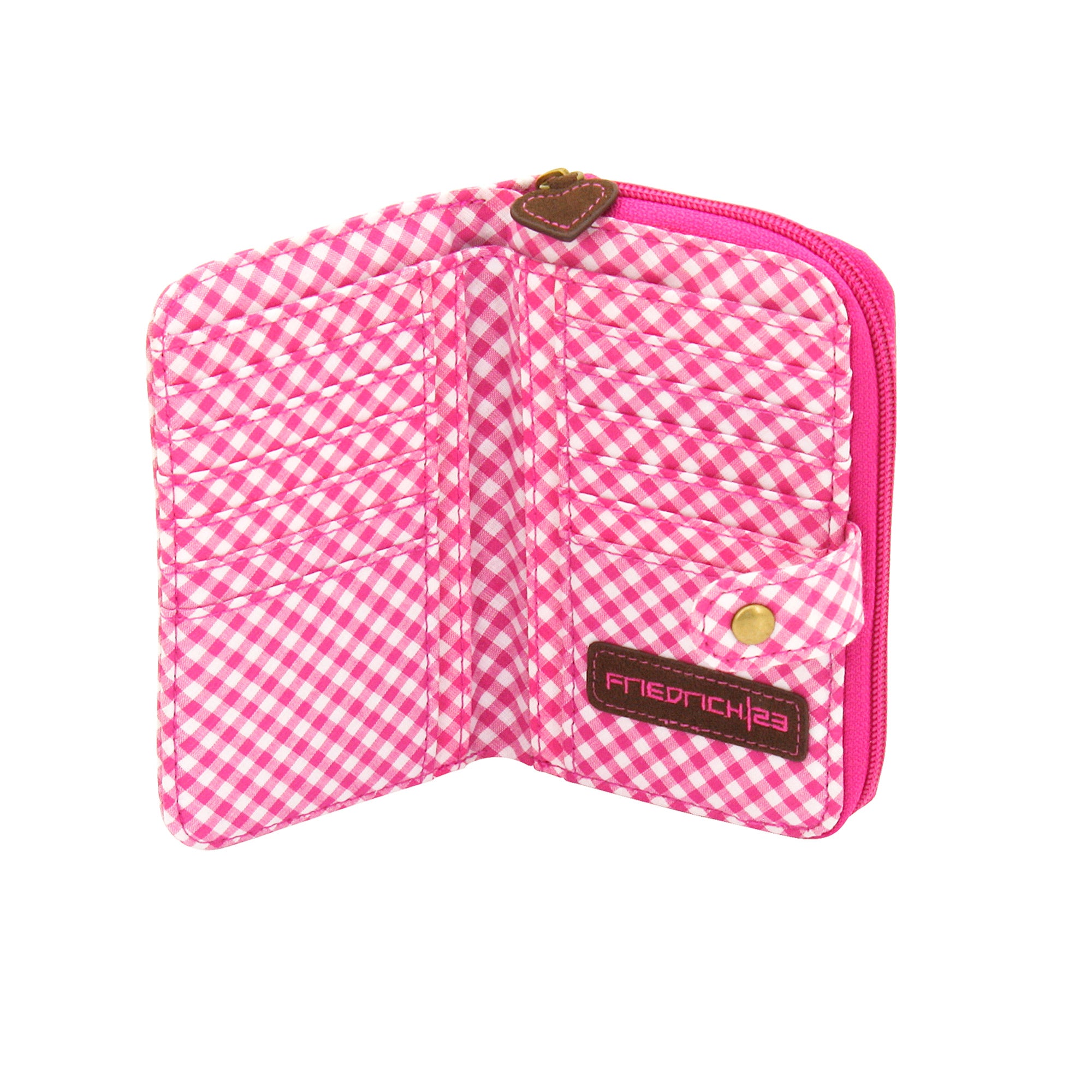 Friedrich 23 Bavaria Geldbörse Rosa Reißverschluss Stickerei
