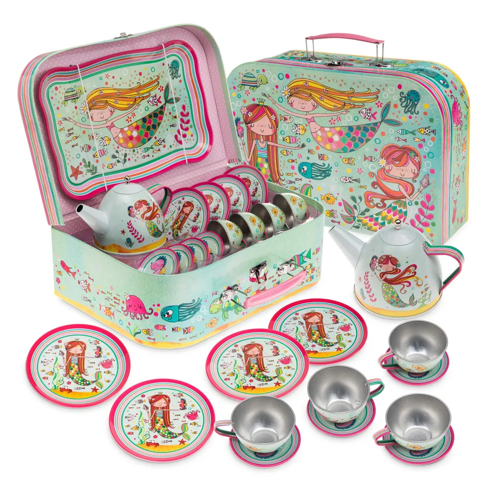 Jewelkeeper Tea Sets Tin Teeservice Meerjungfrau 15-teilig Zinn