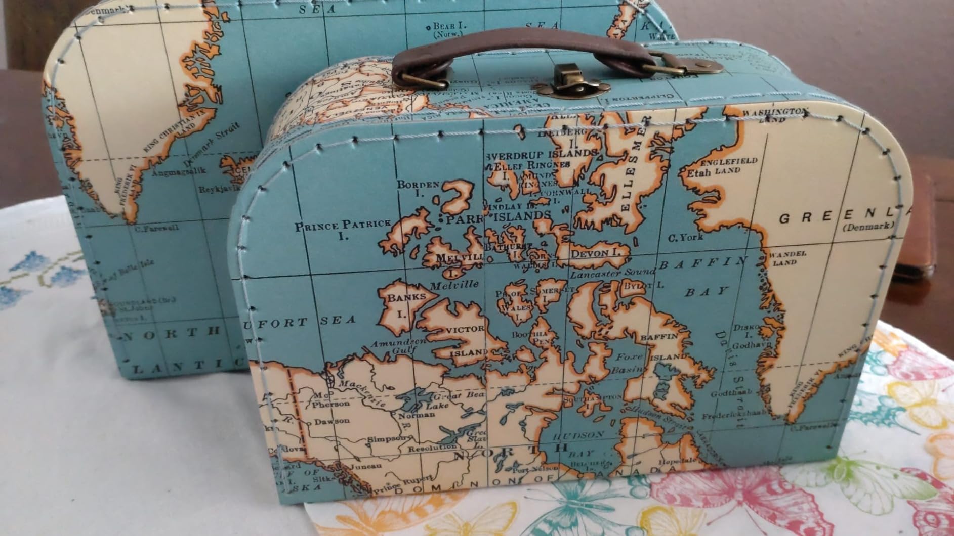 Jewelkeeper Storage Pappkoffer 3er-Set Gold Aufbewahrungsbox