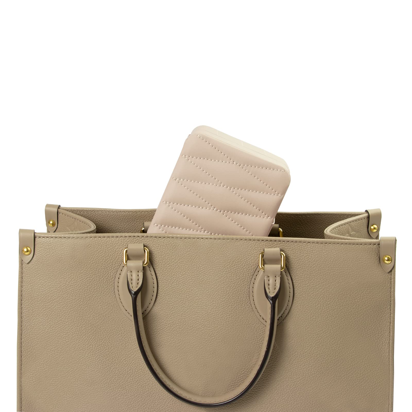 KAMIER Mini Schmuckkästchen Reise Schmuckbox Beige Leder