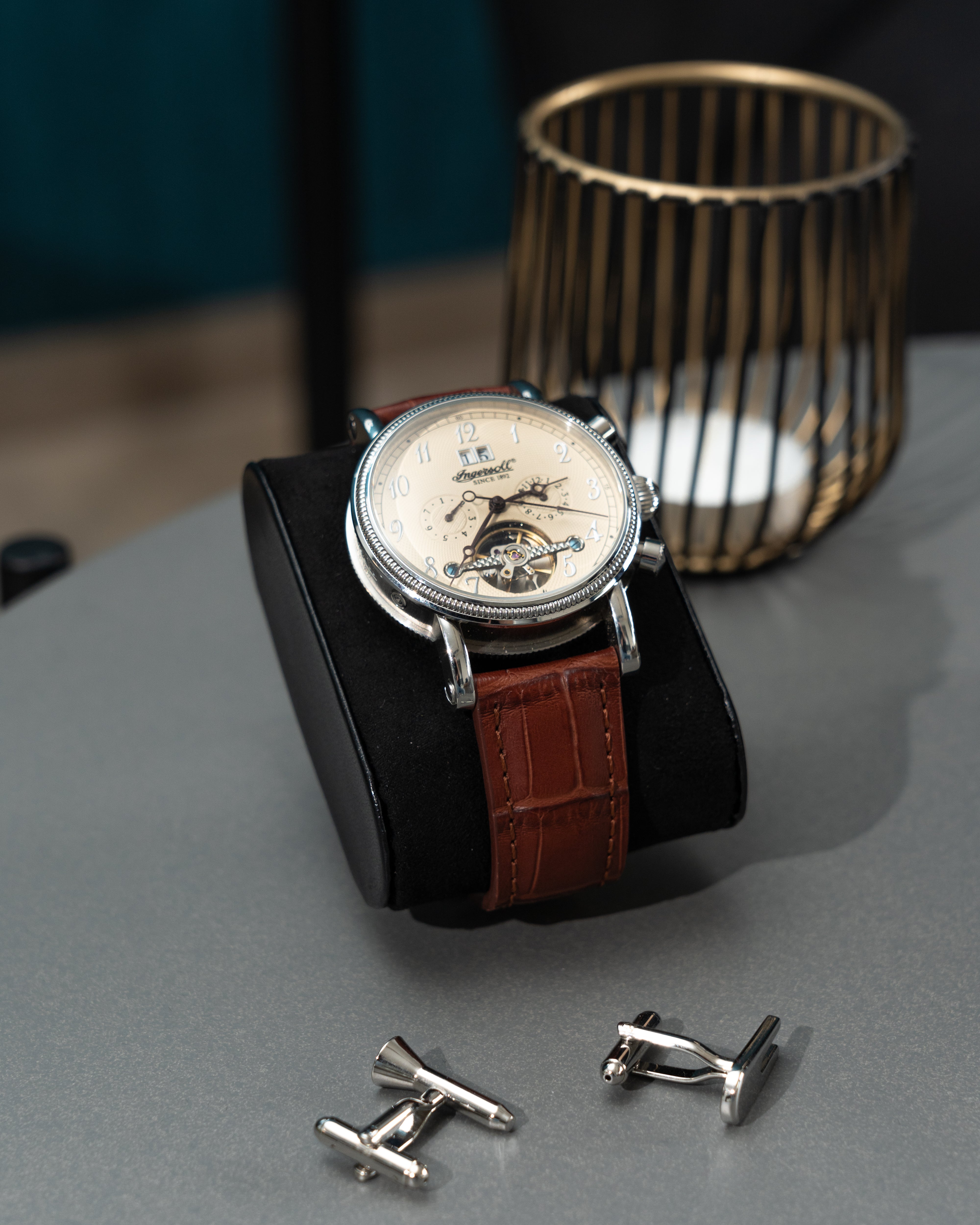 Friedrich 23 London Uhrenetui Leder Schwarz für 1 Uhr