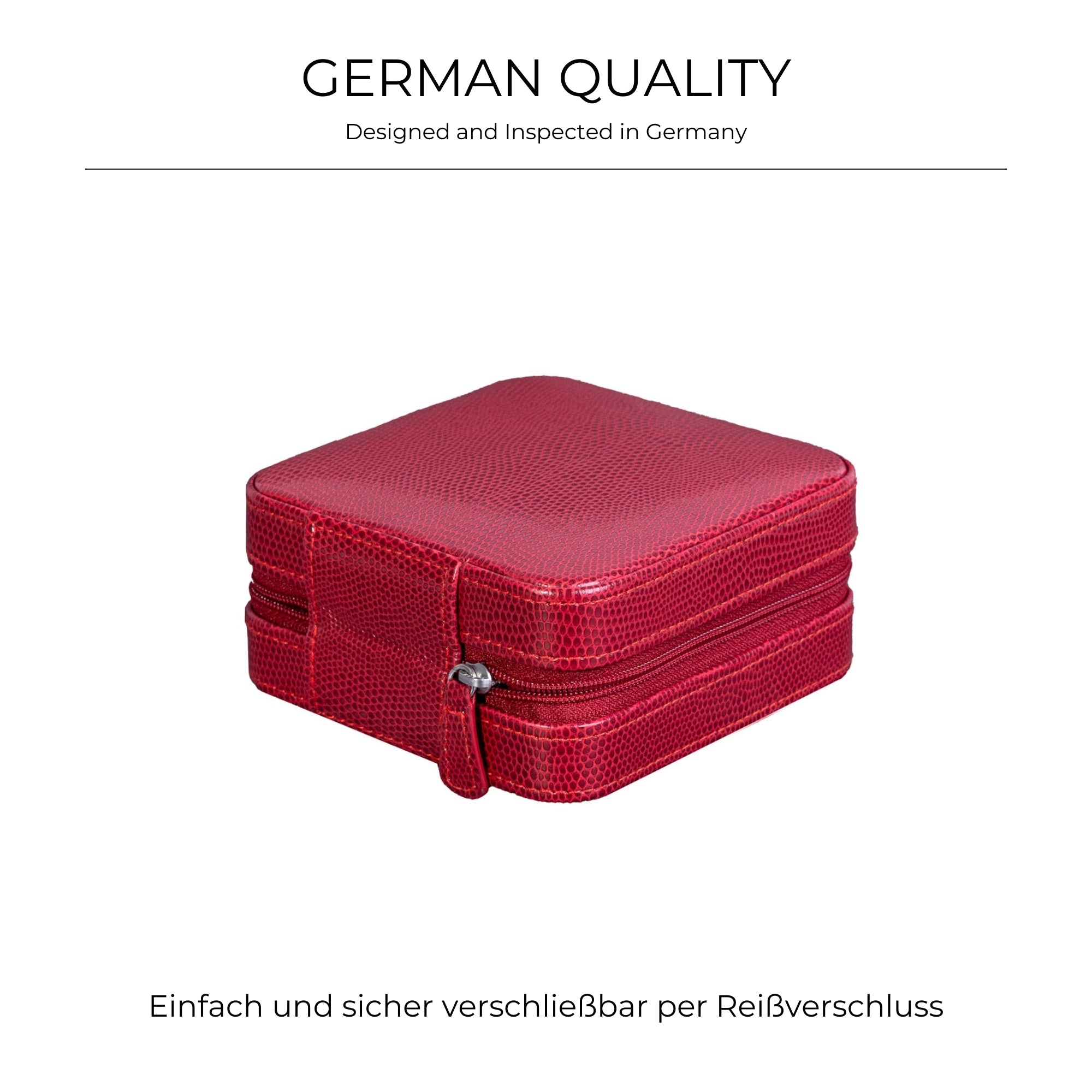 Friedrich 23 Milano Schmucketui Lizard-Optik mit Spiegel