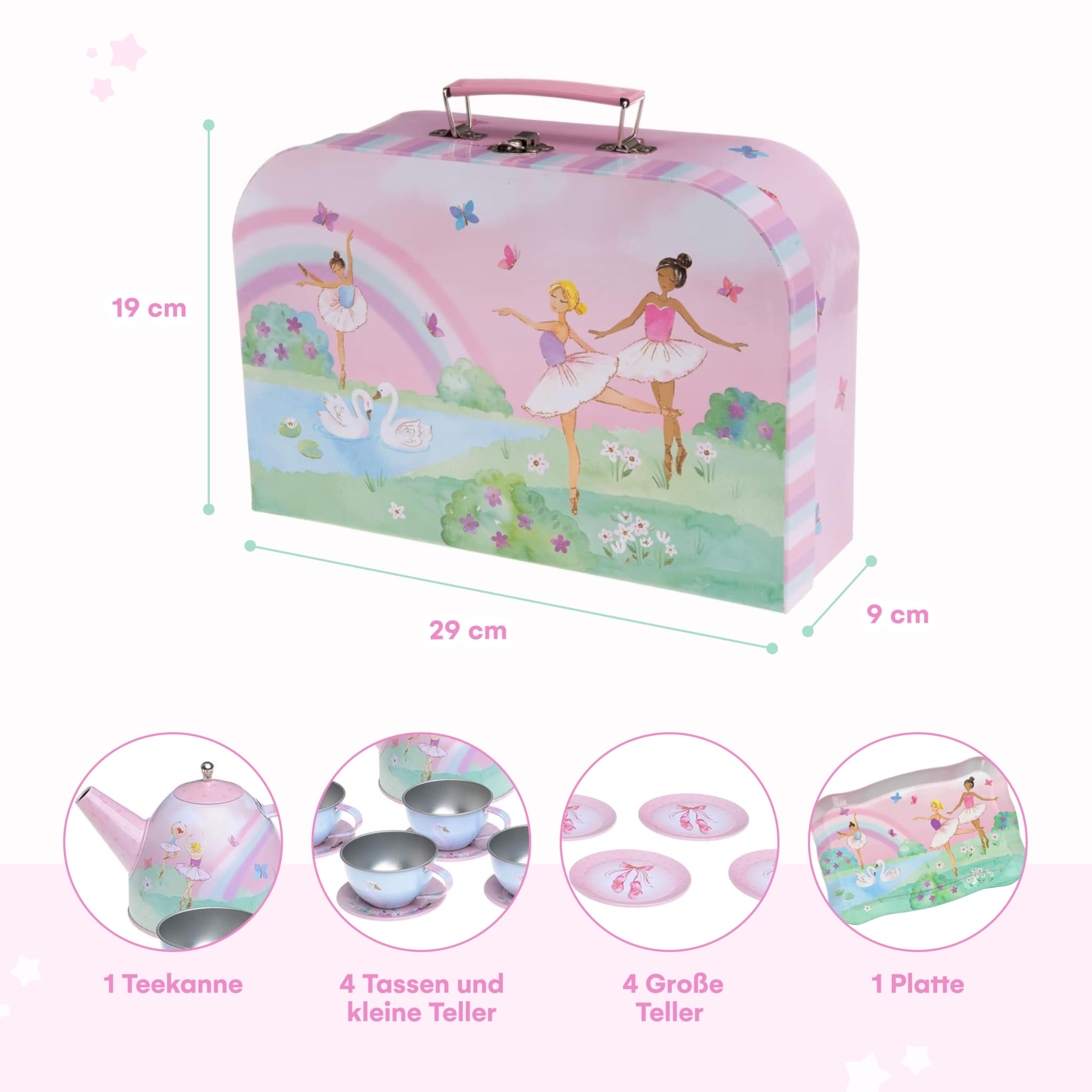 Jewelkeeper Tea Sets Teeservice Ballerina 15-teilig Zinn