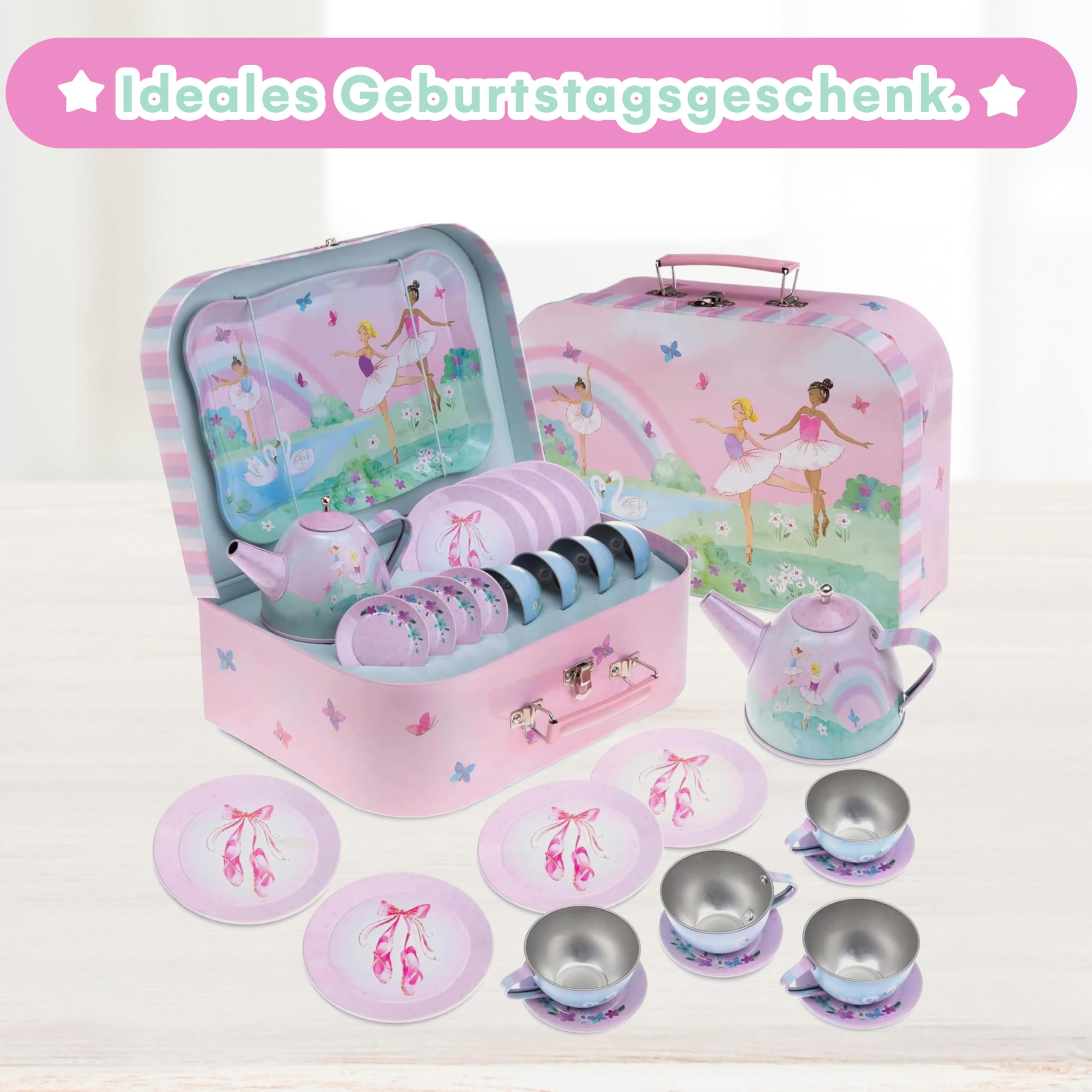 Jewelkeeper Tea Sets Teeservice Ballerina 15-teilig Zinn