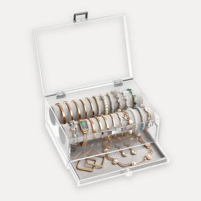 Lolalet Jewelry Box Acryl Armband Box Standard mit Samteinlage