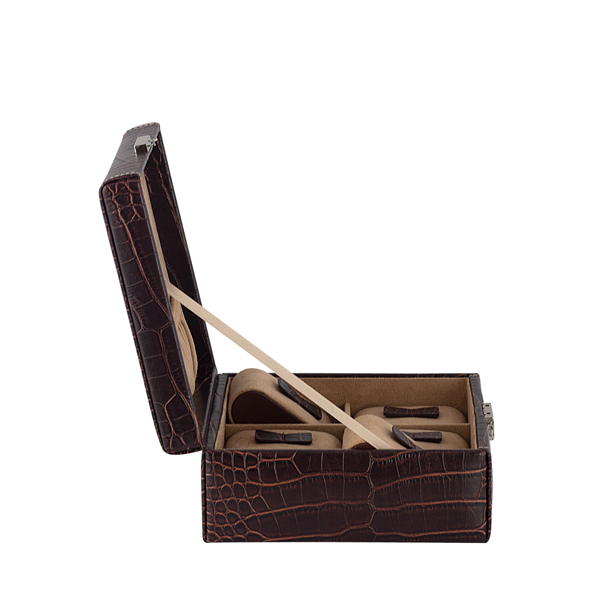 Friedrich 23 Le Croc Uhrenbox 6 Uhren braun Kroko