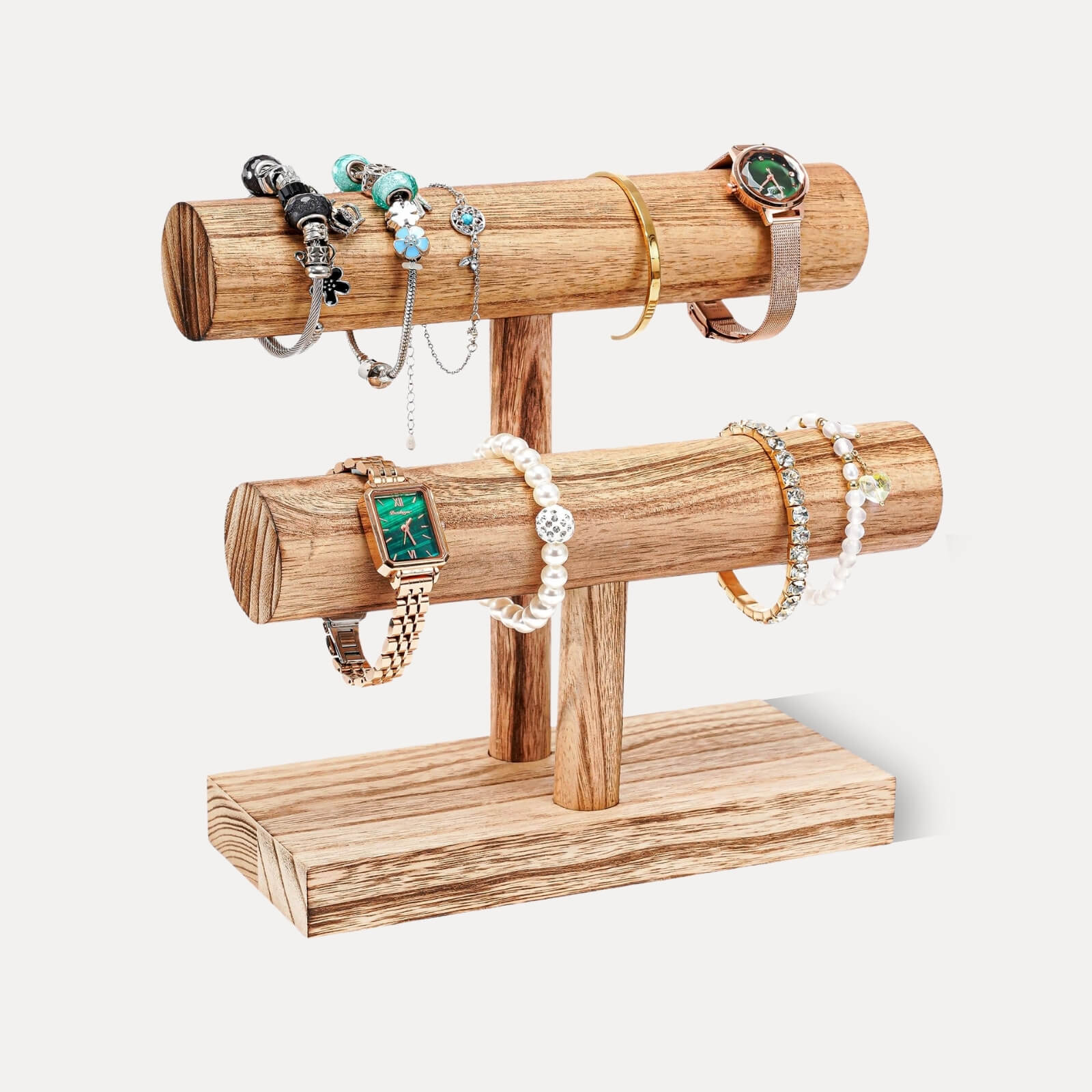 Lolalet Jewelry Stand Schmuckständer Holz Natur 3-stufig