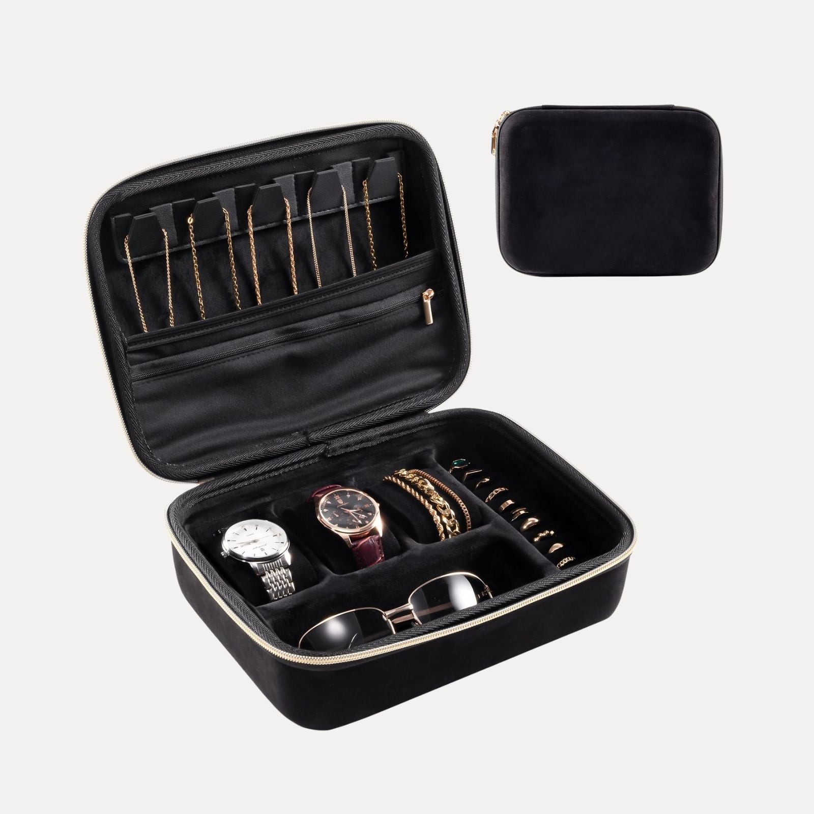 Lolalet Jewelry Box Reiseetui Grau Medium 3 Uhren EVA