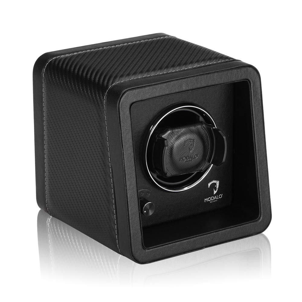 Modalo Saturn MV4 Uhrenbeweger 1 Uhr Carbon Leder Touch