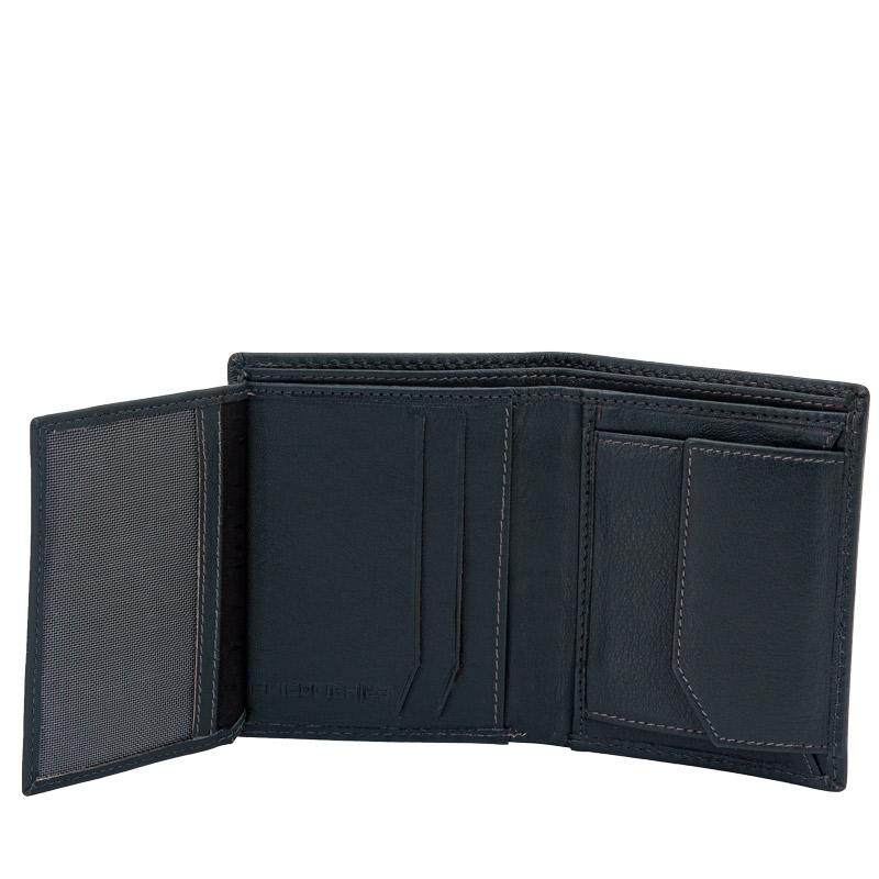 Friedrich 23 Cloe HF Geldbörse Leder Graublau RFID