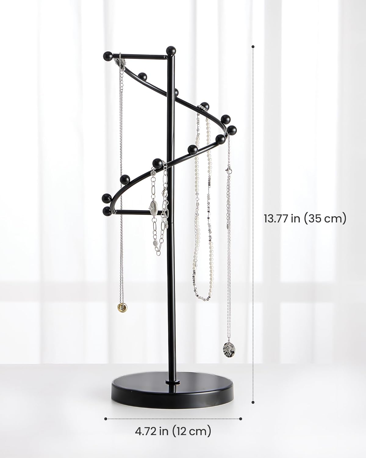 Lolalet Jewelry Stand Helix Kettenständer Schwarz Metall