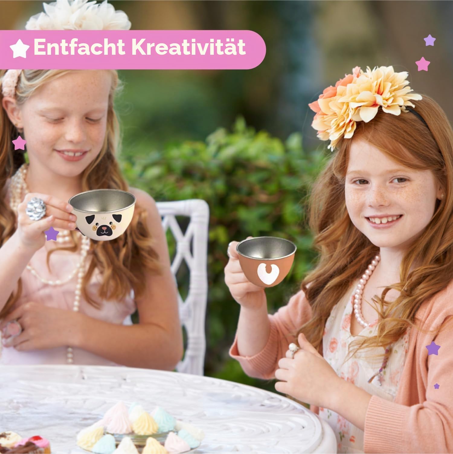 Jewelkeeper Tea Sets Teeservice Zinn Hündchen 15-tlg.