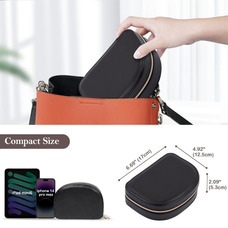 Lolalet Jewelry Box Schmucketui Schwarz Reise Reissverschluss