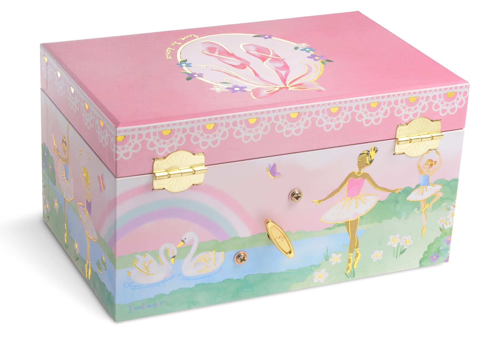 Jewelkeeper Ballerina Jewelry Boxes Spieluhr Regenbogen Schwanensee