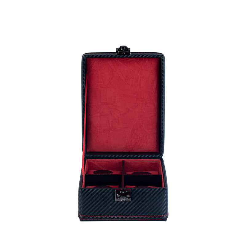 Friedrich 23 Carbon Uhrenbox 4 Uhren Schwarz XXL geeignet