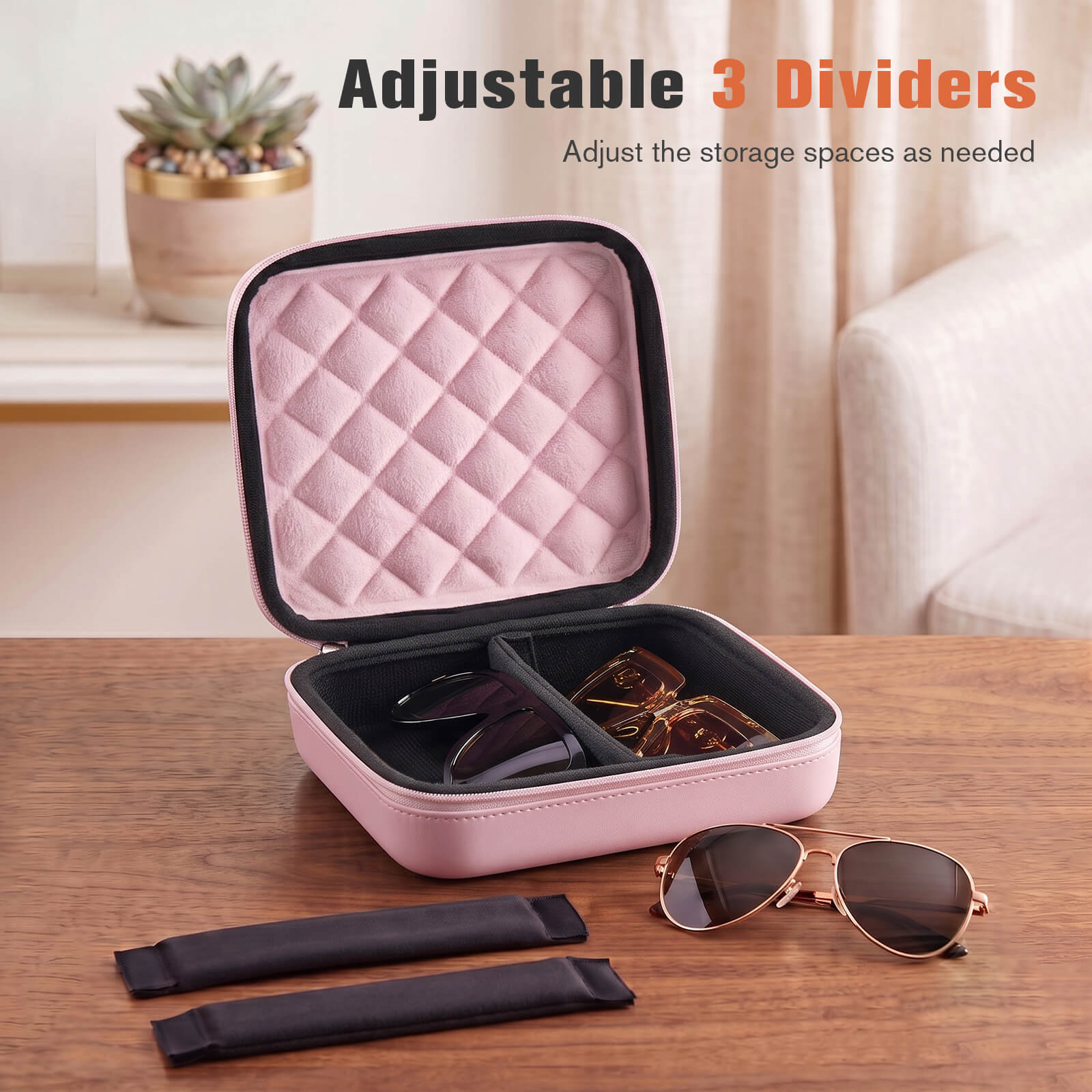 Lolalet Sunglass Box Brillenbox Pink Small 4 Fächer EVA