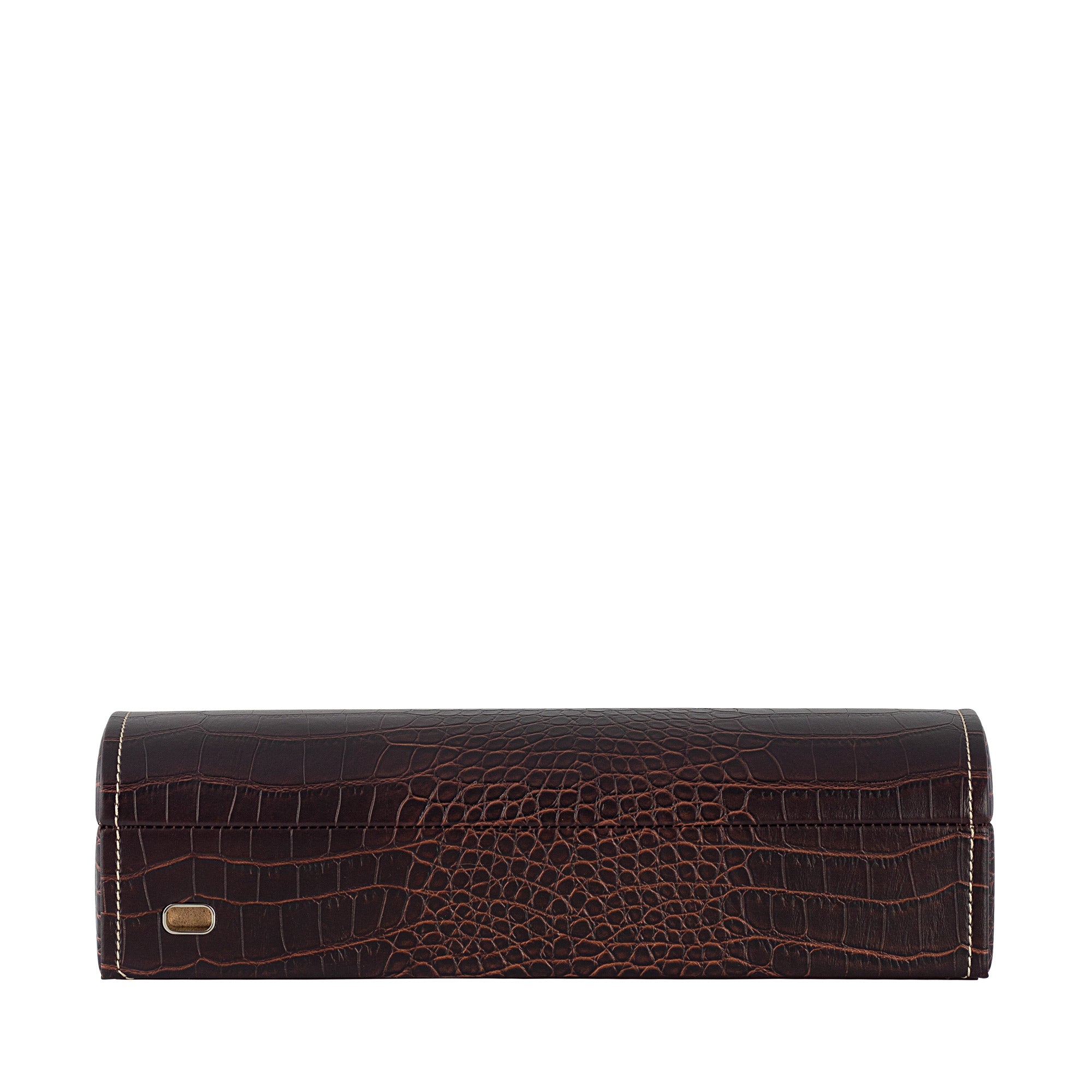 Friedrich 23 Le Croc Uhrenbox für 5 Uhren Braun Kroko-Optik