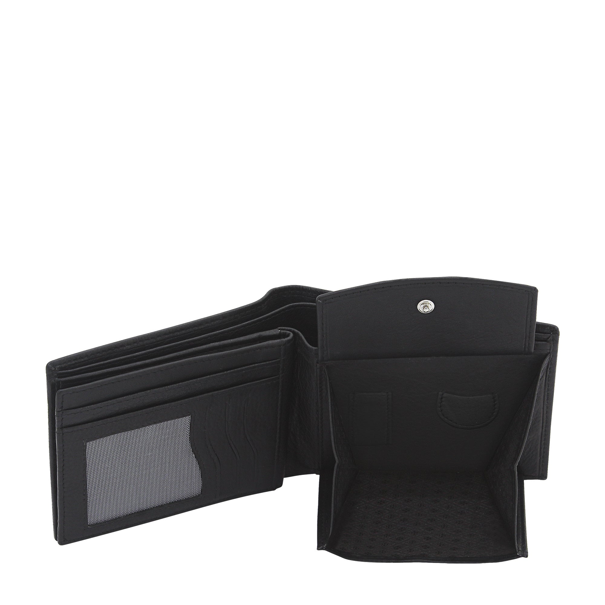 Friedrich 23 Cloe Geldbörse Leder Schwarz RFID 12 cm