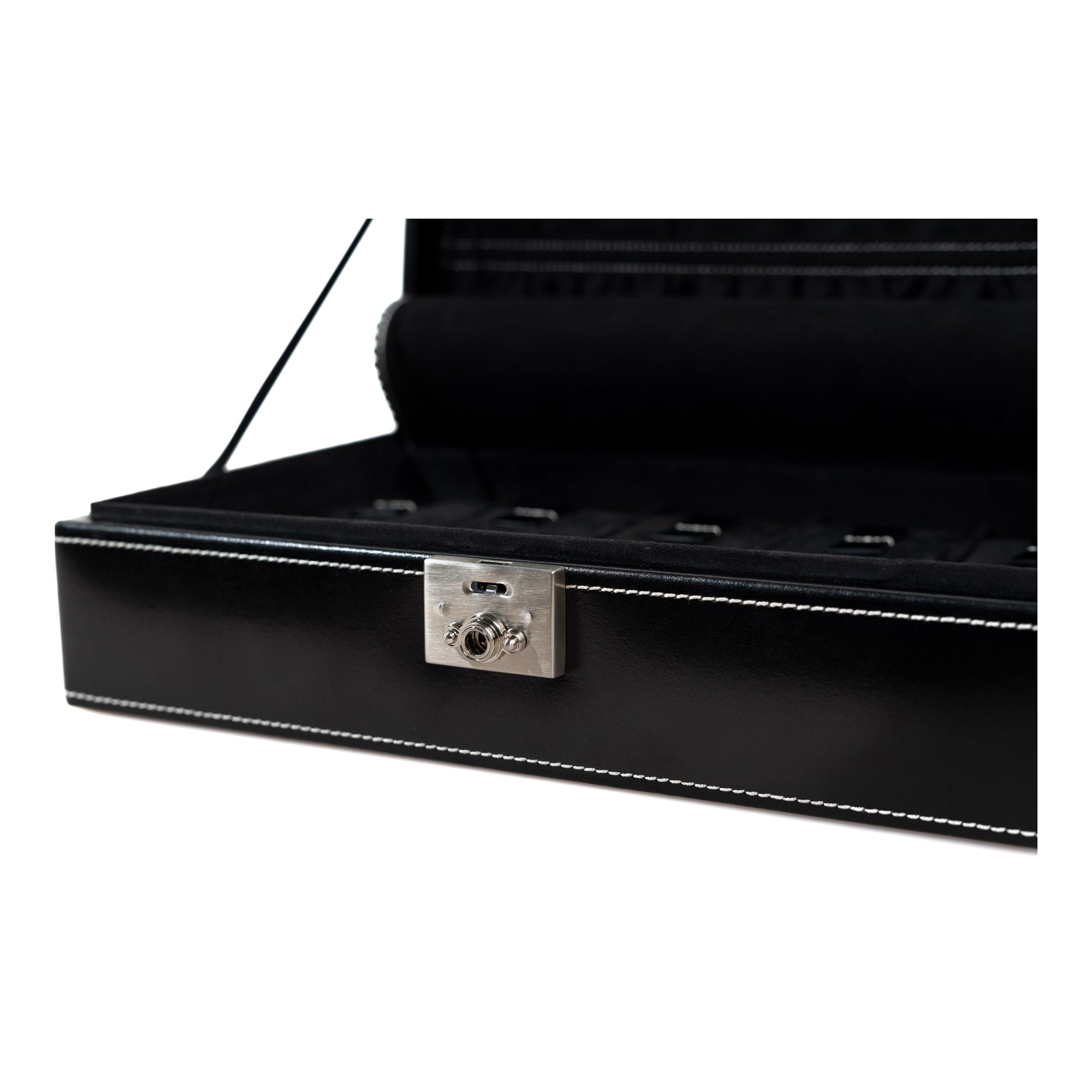 Friedrich 23 London Uhrenbox 10 Uhren Leder Schwarz abschließbar