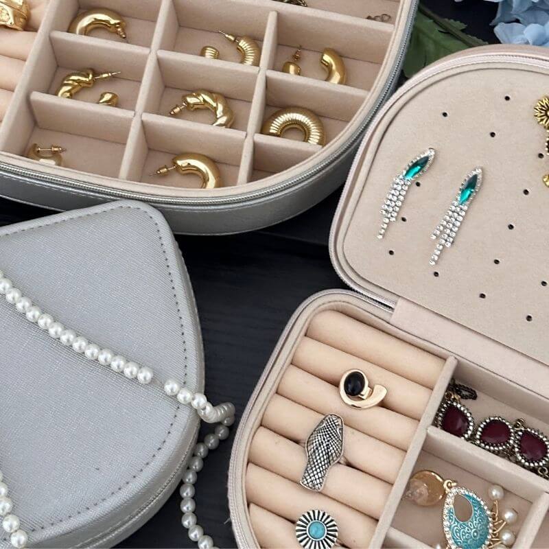 Lolalet Jewelry Box Reise Schmucketui Pink Klein Muschel