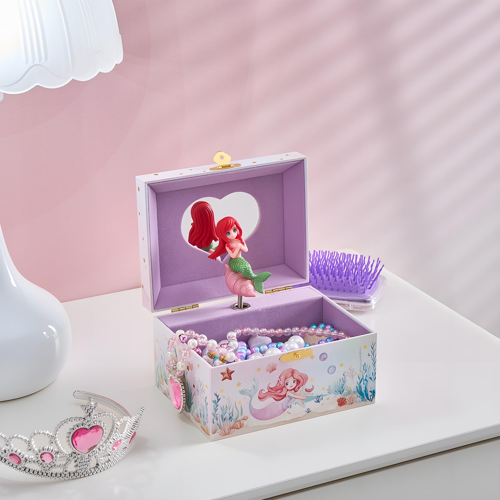 Lolalet Jewelry Box Schmuckkästchen Einhorn mit Schmuck Musik