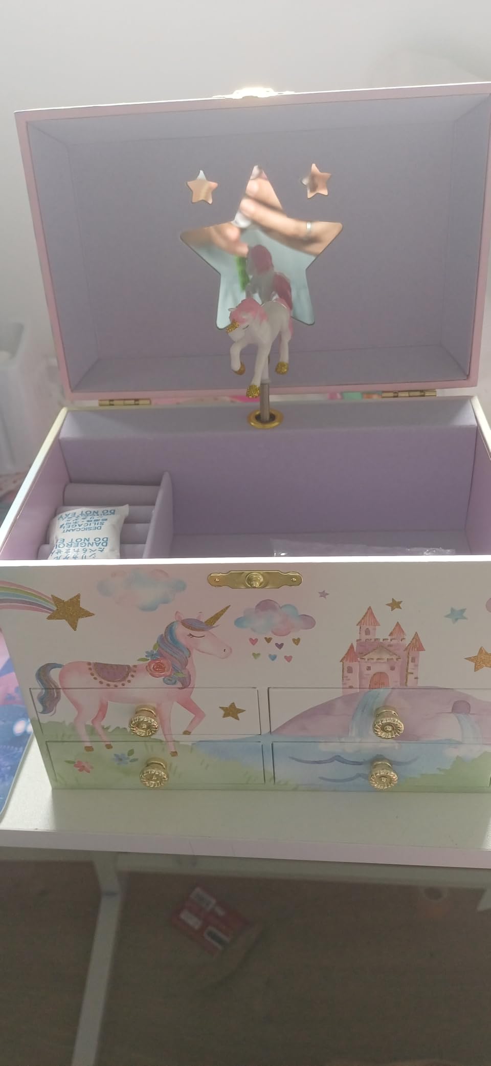 Jewelkeeper Unicorn Schmuckkästchen Glitzer Regenbogeneinhorn Spieluhr