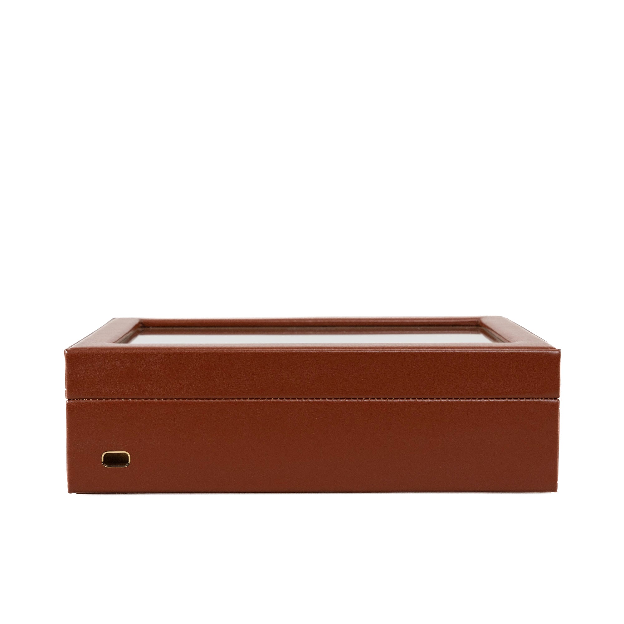Friedrich 23 Cordoba Uhrenbox Leder 10 Uhren Braun Glas