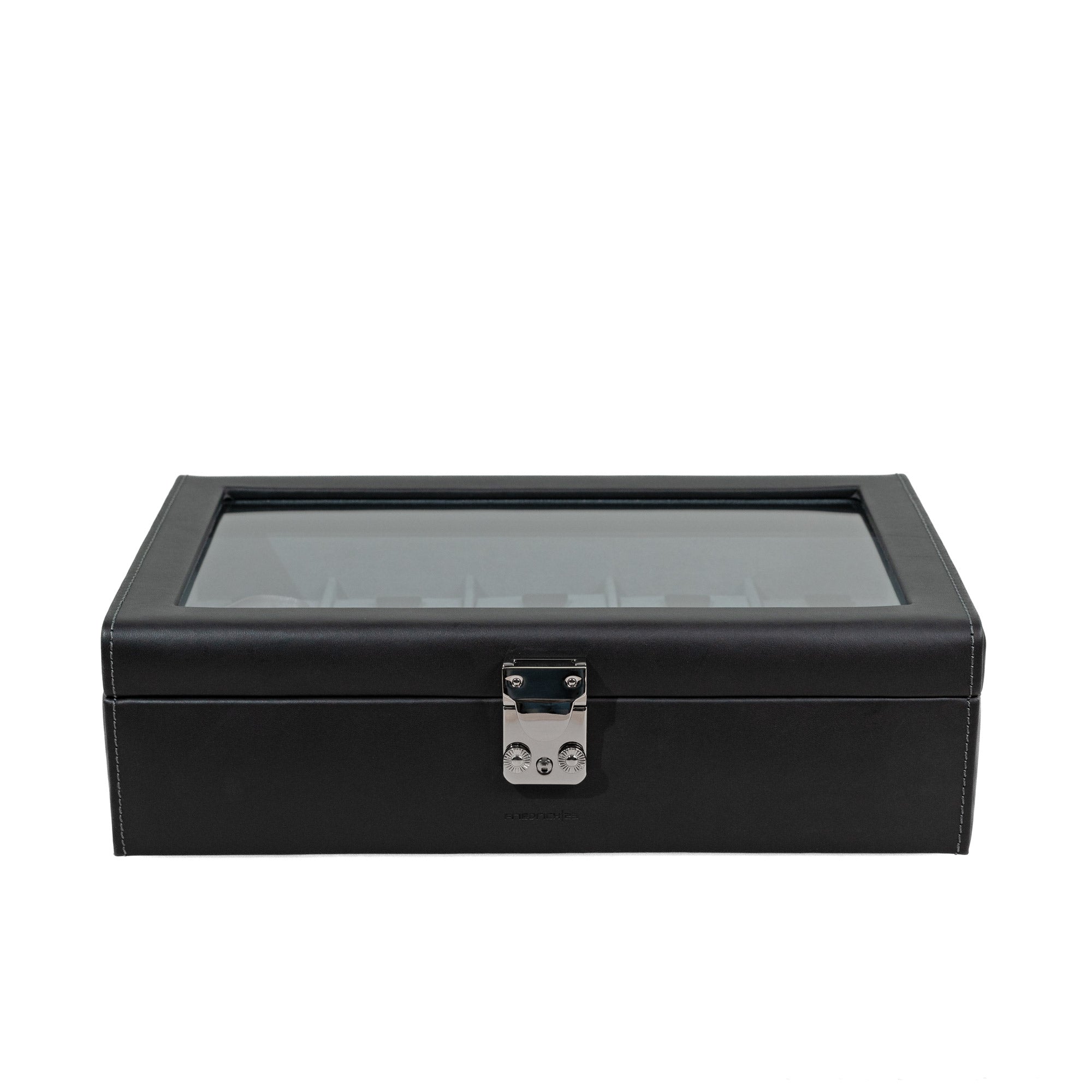 Friedrich 23 Infinity Uhrenbox Leder 10 Uhren Schwarz