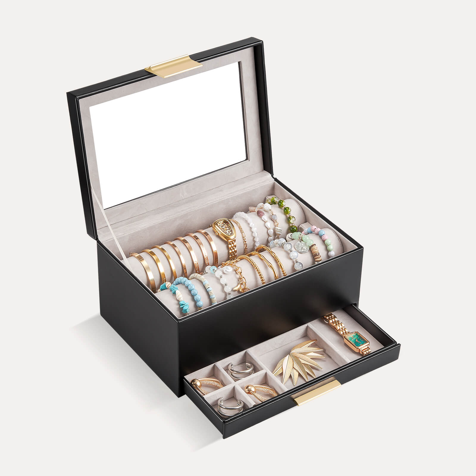 Lolalet Jewelry Box Armbandhalter Schmuckkasten Weiß mit Deckel