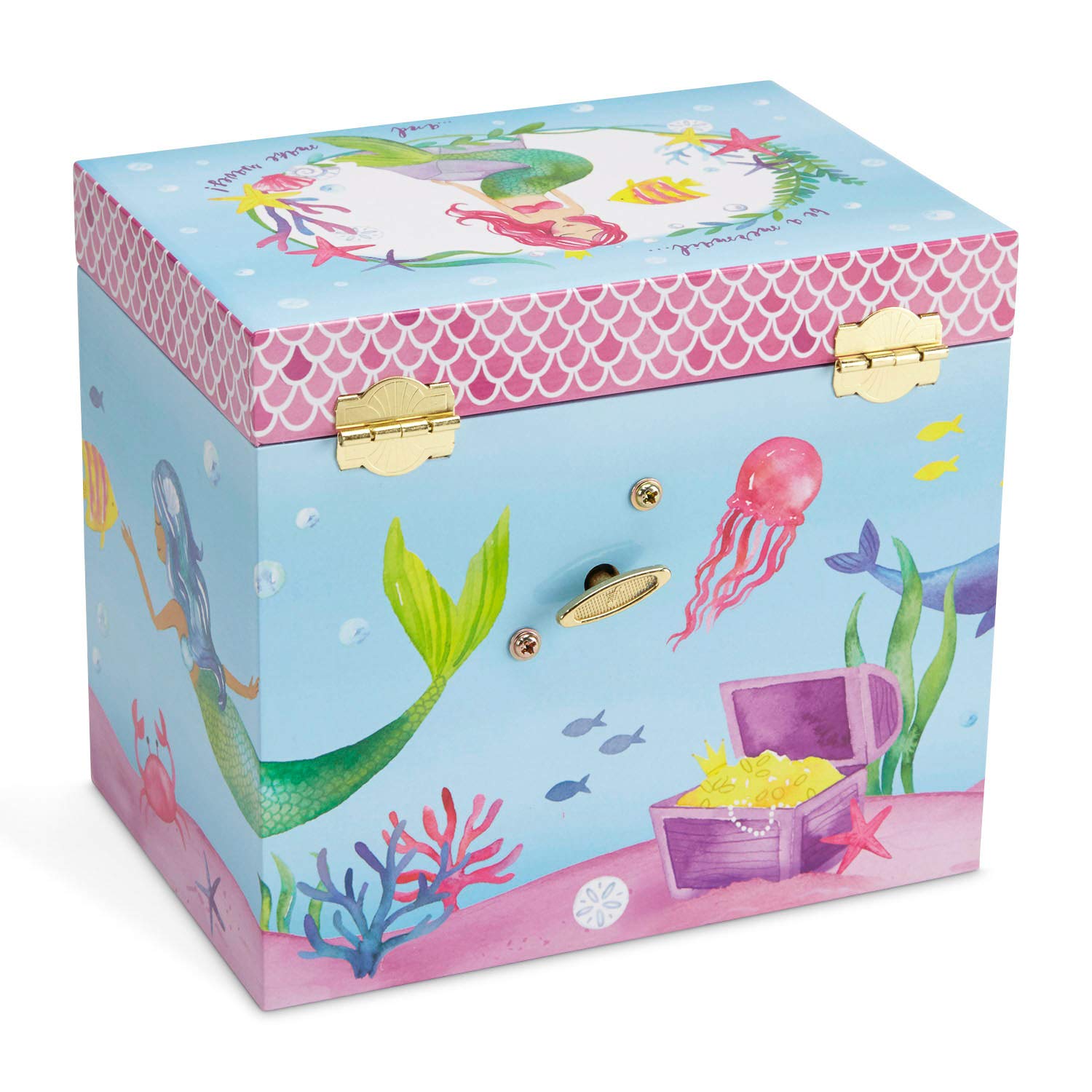 Jewelkeeper Mermaid Jewelry Boxes Spieluhr Meerjungfrau 2 Schubladen