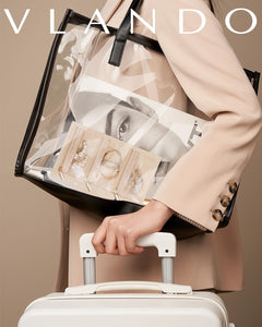 VLANDO Travel Ritual Schmuck-Reiseetui 5-teilig Samt Transparent