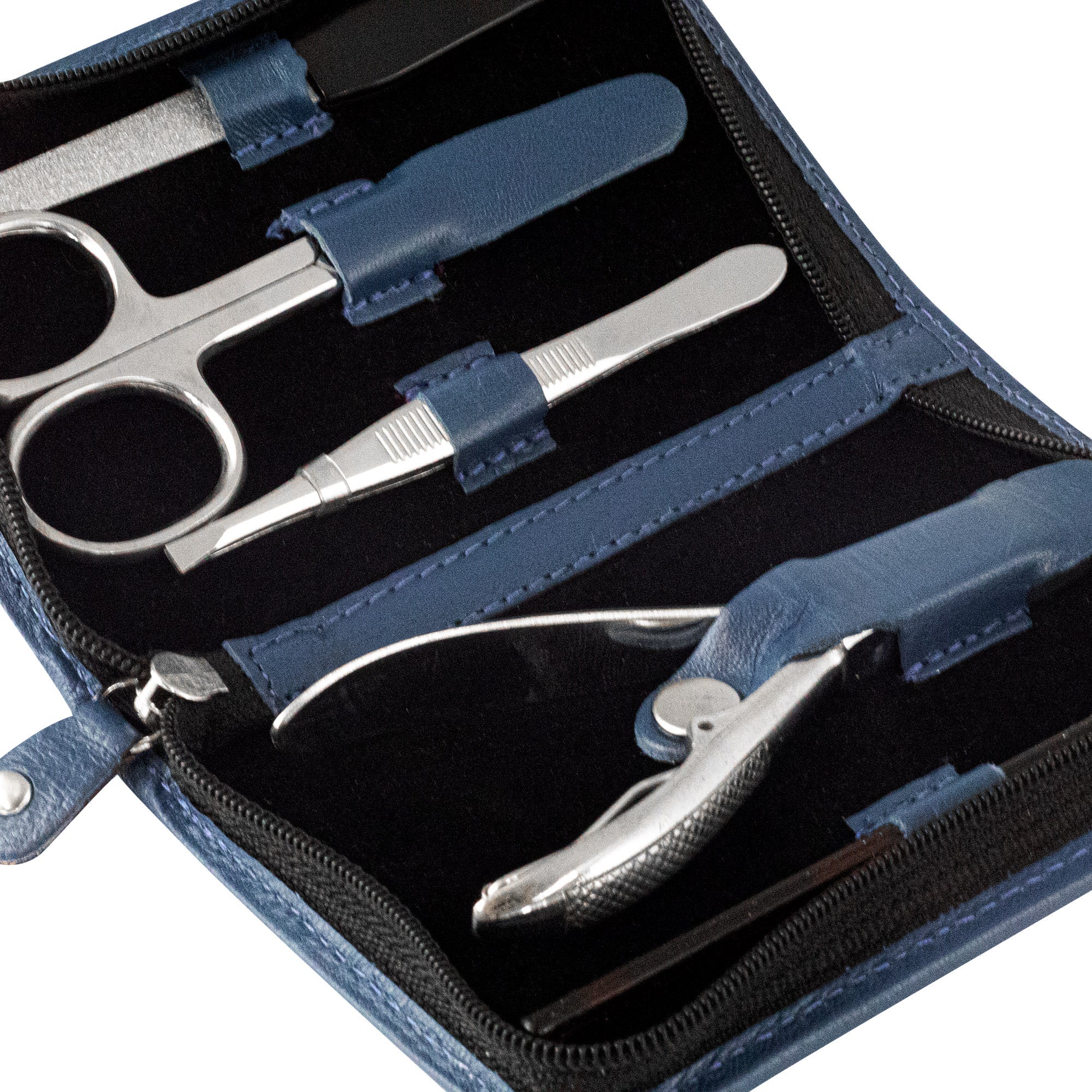 Friedrich 23 Sienna Maniküre-Set 5-tlg Leder Weinrot Nagelzange