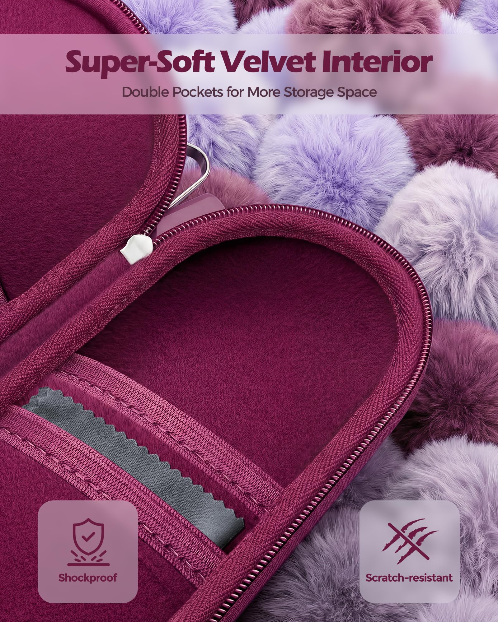 Lolalet Sunglass Box Brillenetui Himbeere für 2 Brillen EVA