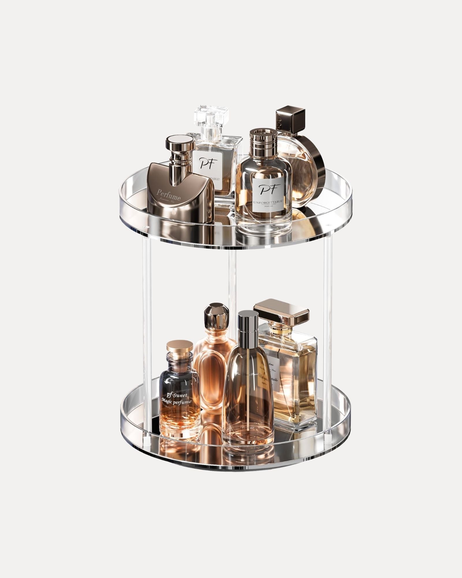 Lolalet 2 Tiers 360 Degree Rotating Makeup Organizer Schmuckständer Medium