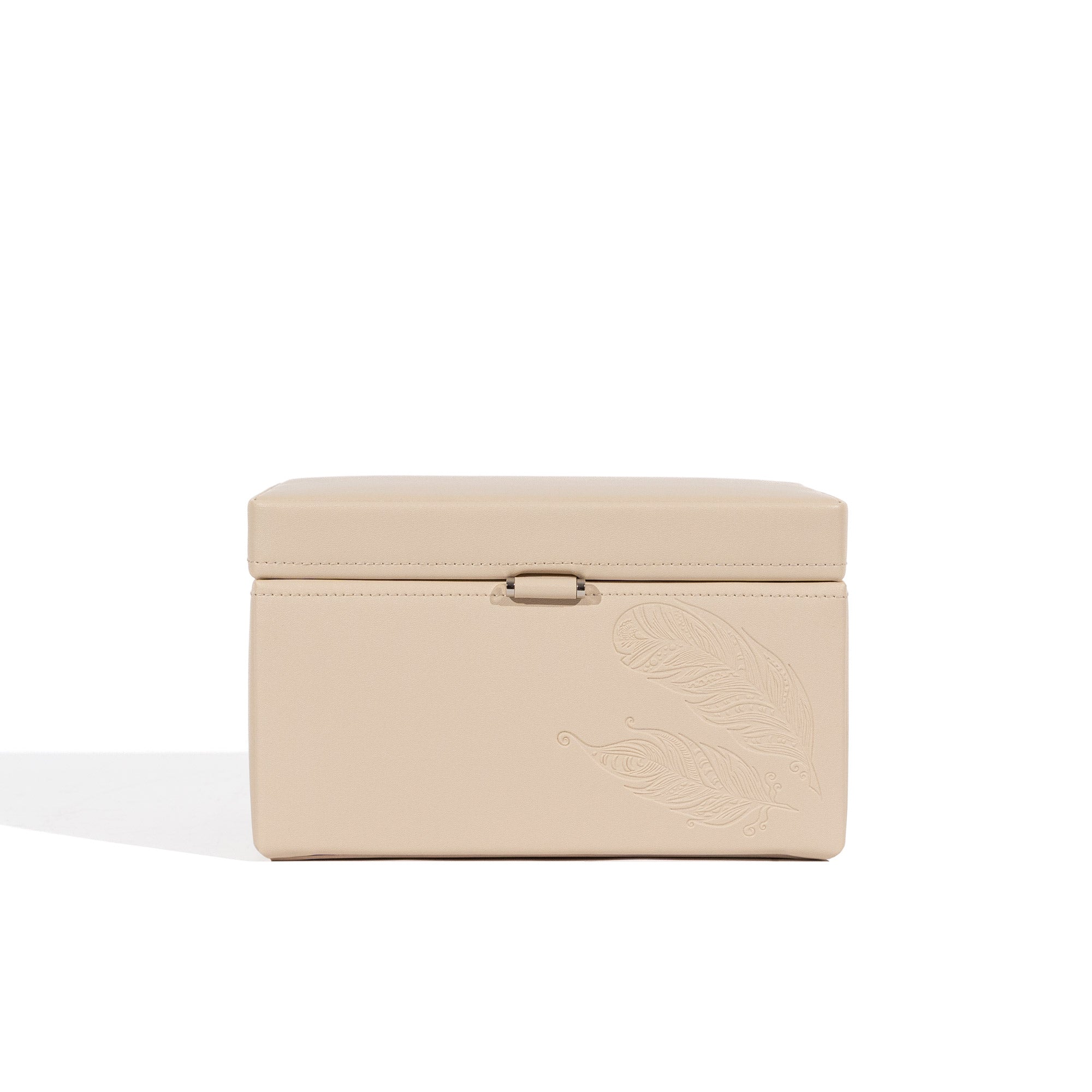 Friedrich 23 Boho Schmuckkasten Kunstleder Beige 21 cm