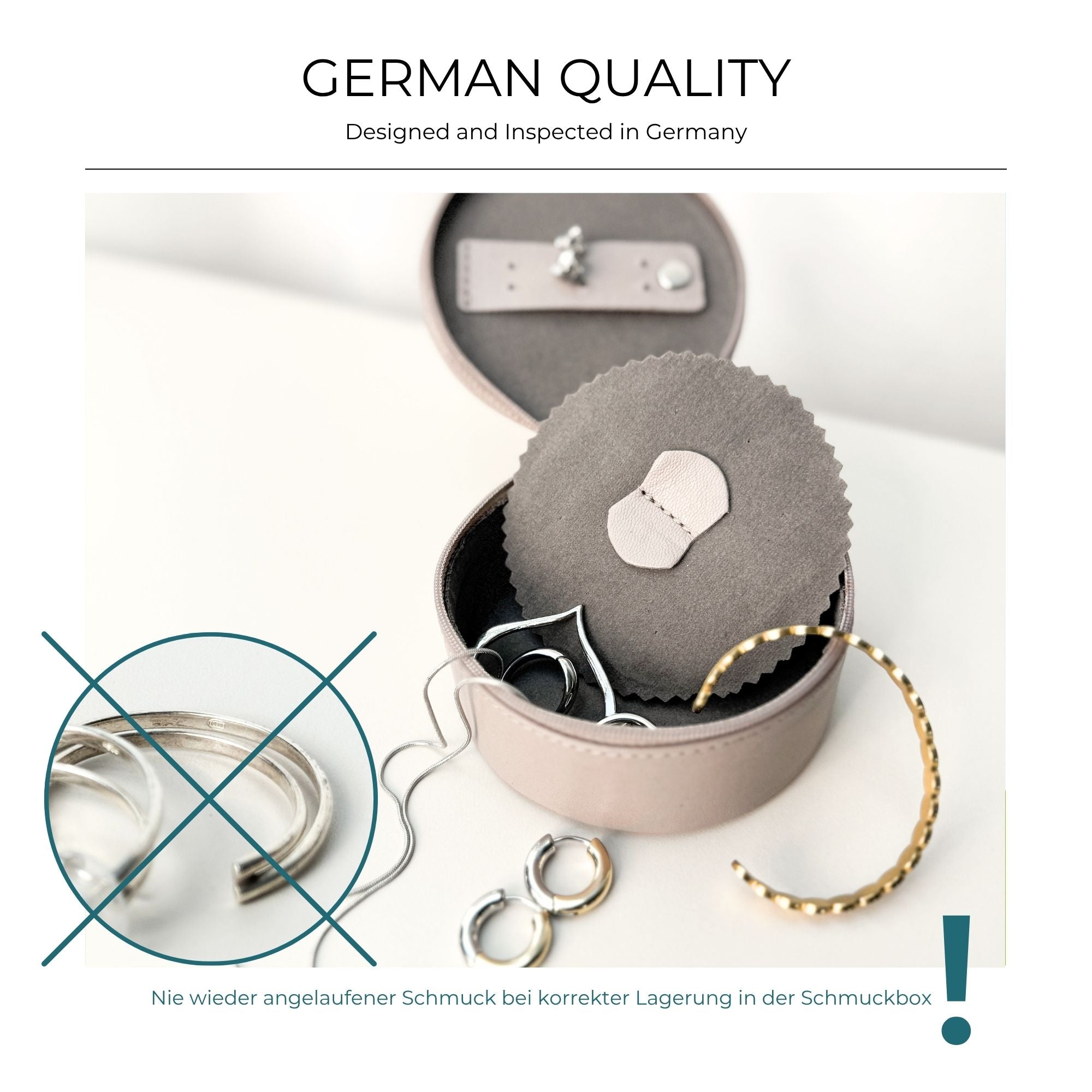 Friedrich 23 Sienna Schmuckbox Leder Cappuccino Reise-Box