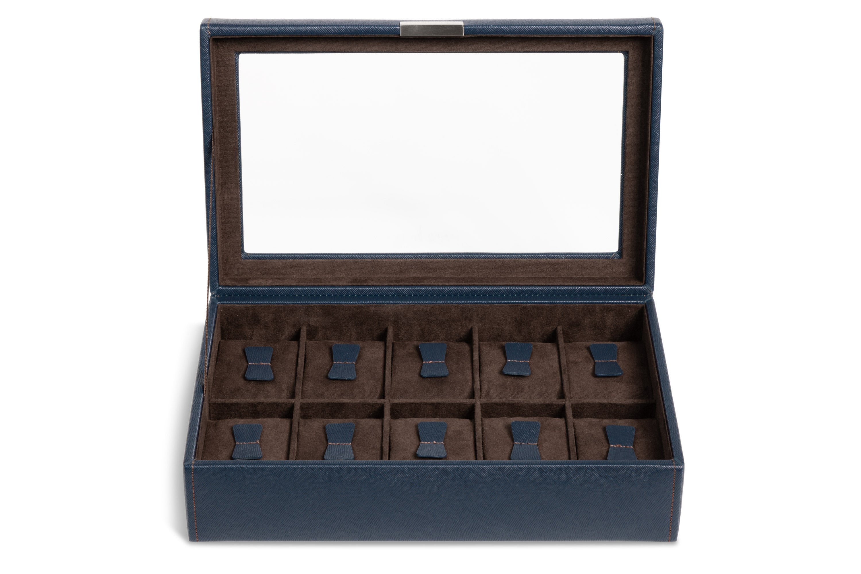 Friedrich 23 Bond Uhrenbox Schwarz 10 Uhren Cross Grain