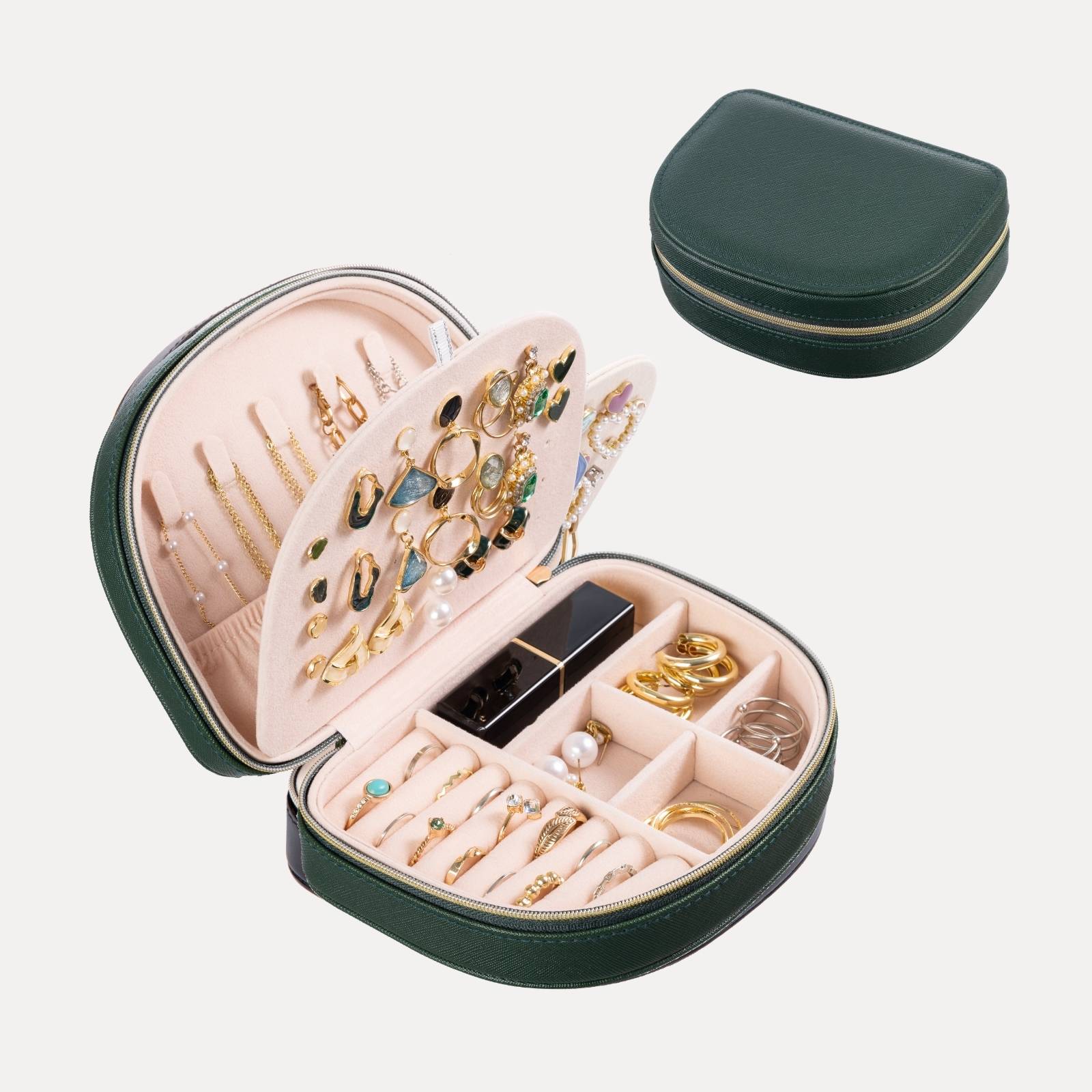 Lolalet Jewelry Box Schmucketui Schwarz Reise Reissverschluss