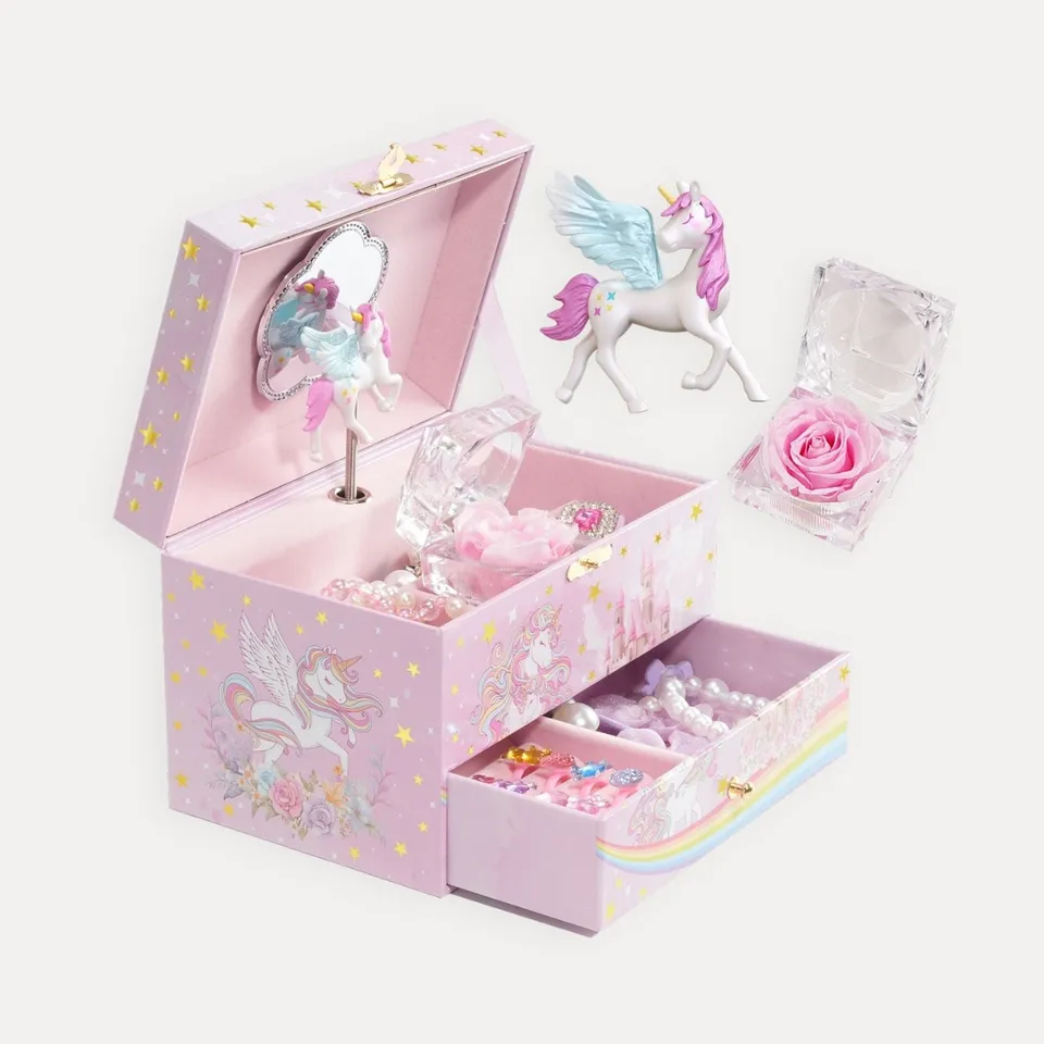 Lolalet Jewelry Box Einhorn Musik Schmuckkästchen Sunshine Melodie
