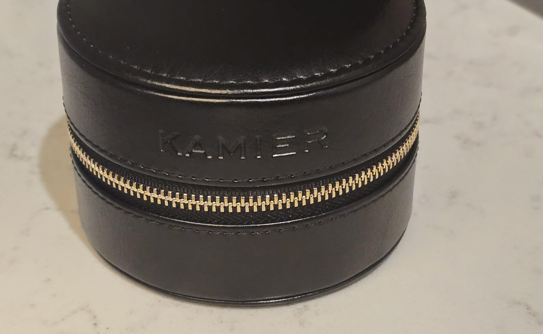 KAMIER Watch Boxes Reise Uhrenbox Schwarz 1 Uhr Ringfach
