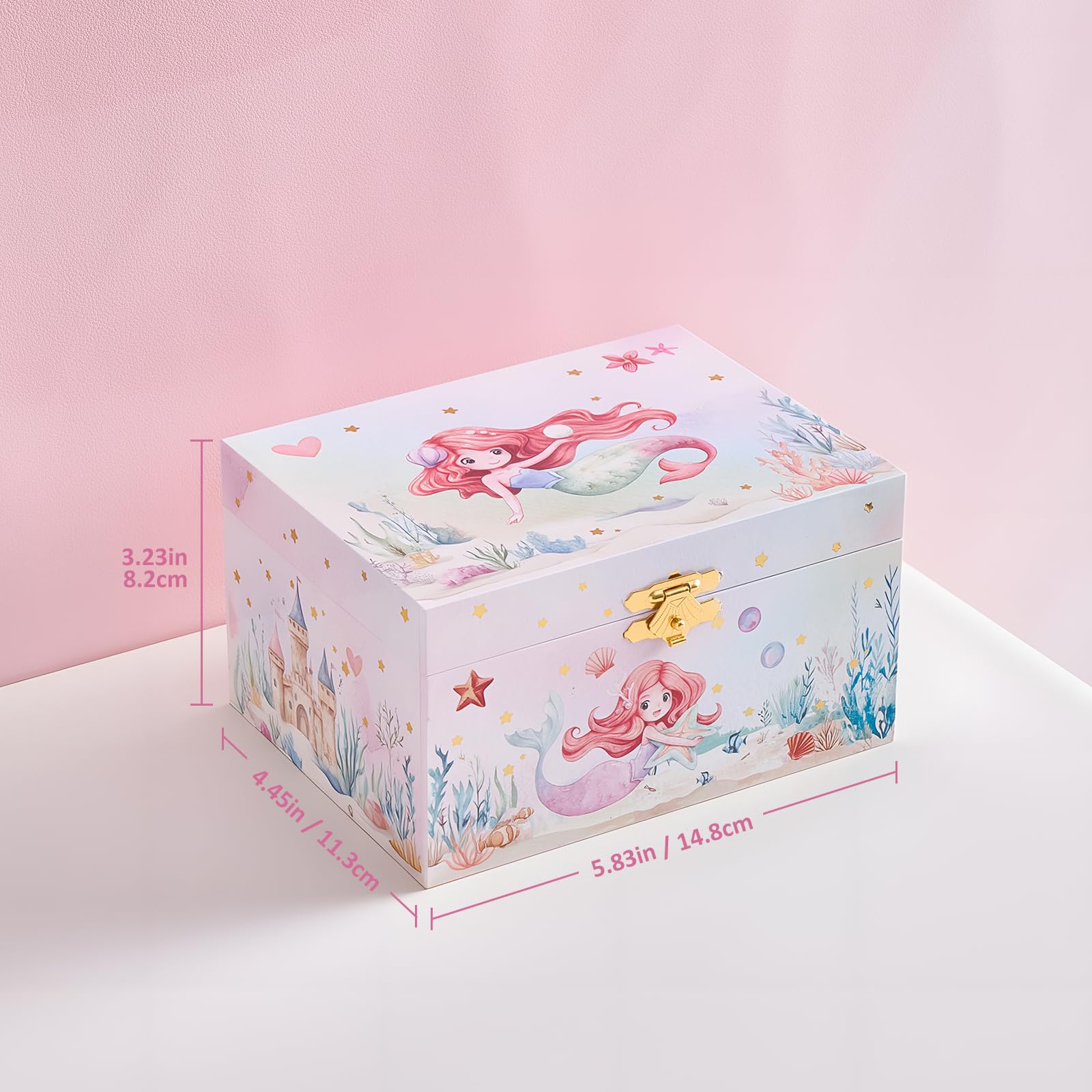 Lolalet Jewelry Box Schmuckkästchen Einhorn mit Schmuck Musik