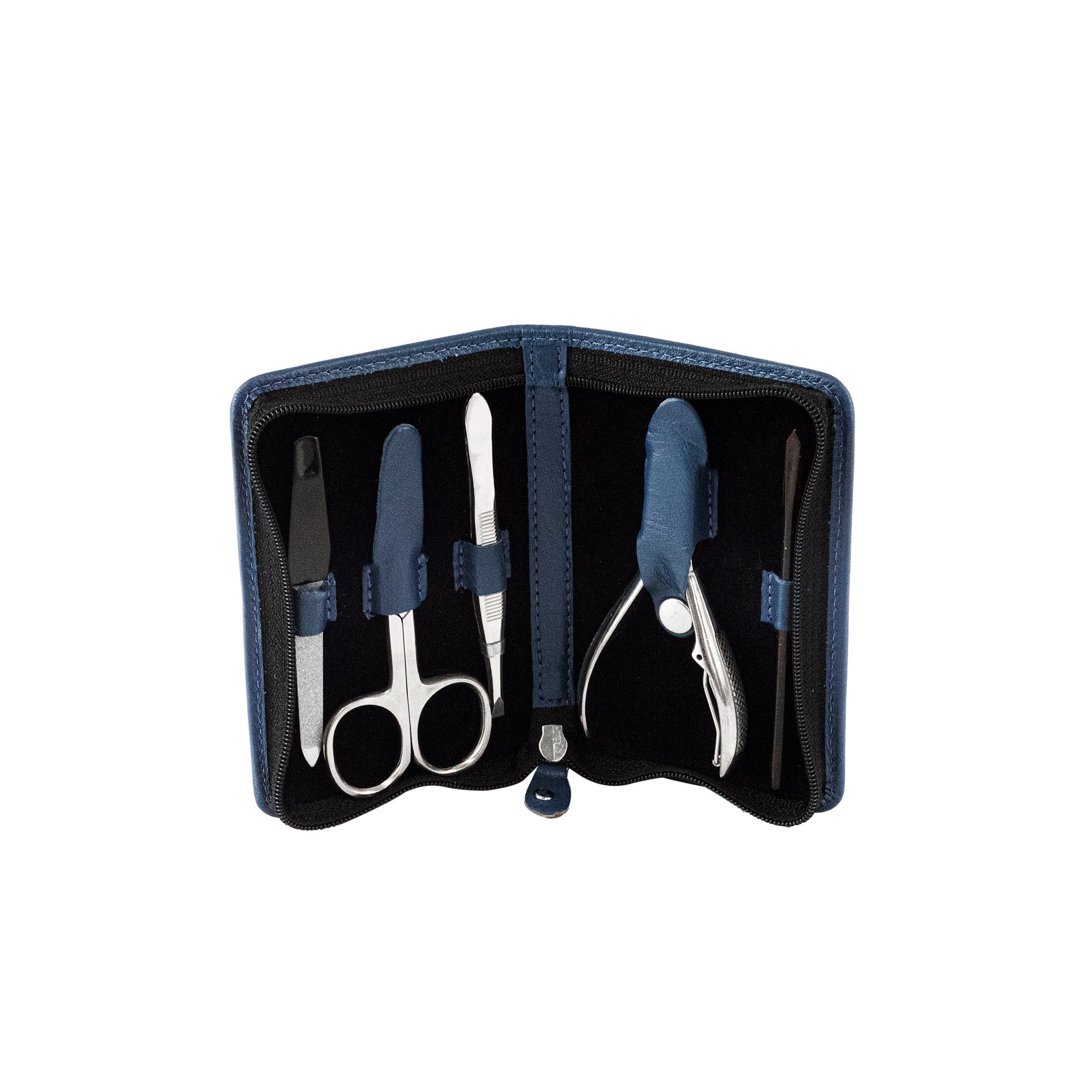 Friedrich 23 Sienna Maniküre-Set 5-tlg Leder Weinrot Nagelzange