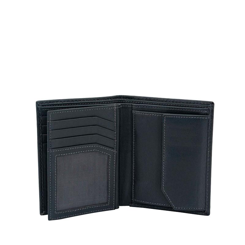 Friedrich 23 Cloe Geldbörse Leder RFID Blau 12,5 cm