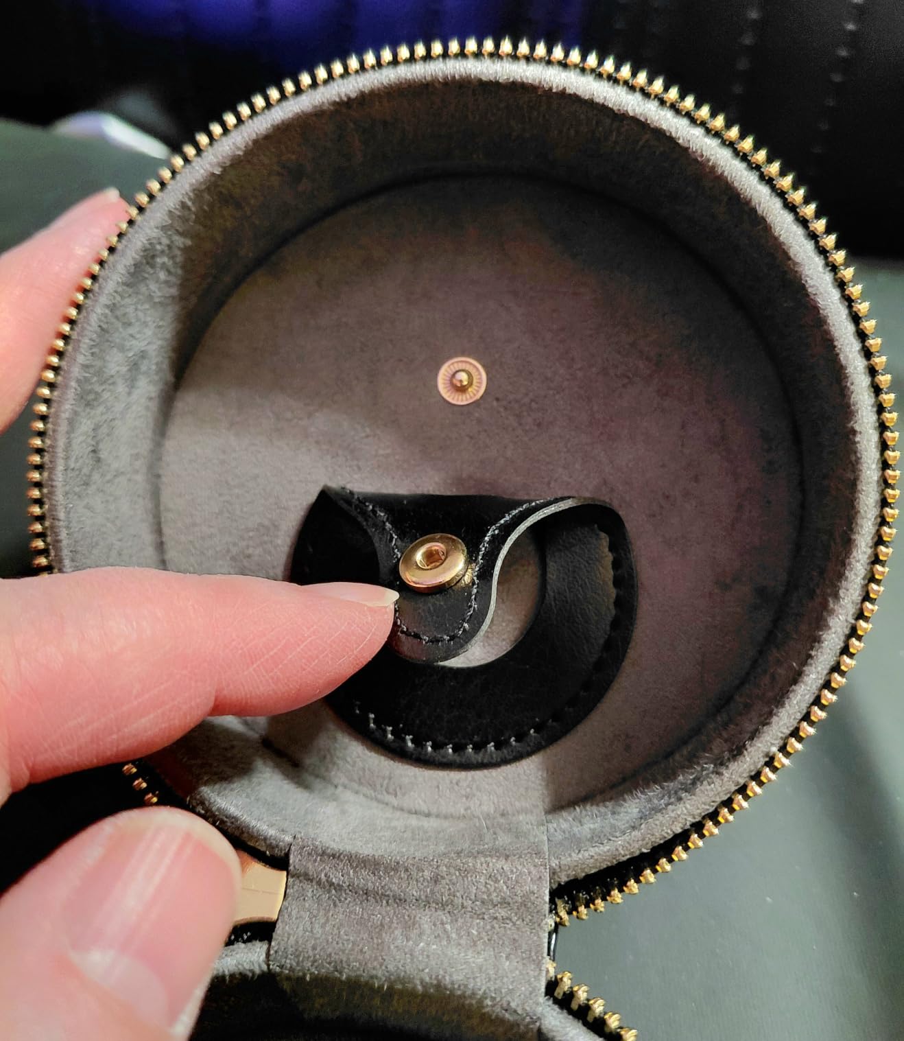 KAMIER Watch Boxes Reise Uhrenbox Schwarz 1 Uhr Ringfach
