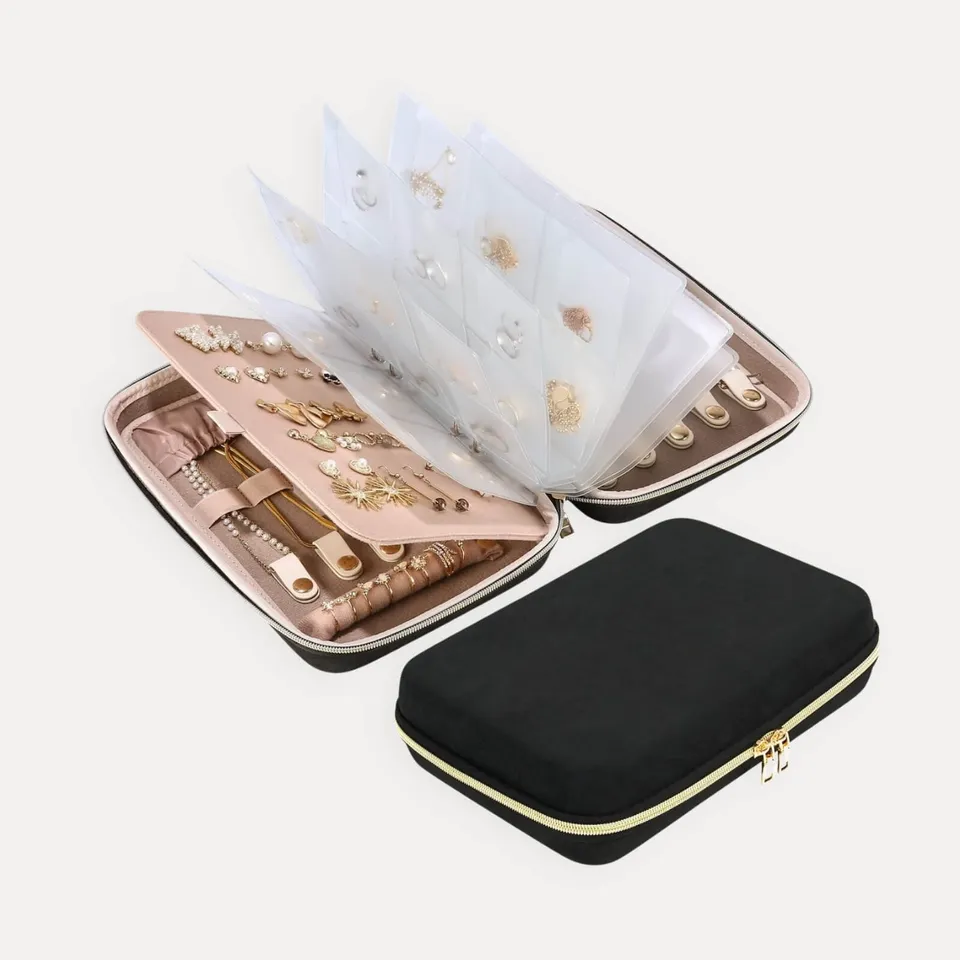 Lolalet Jewelry Box Reise Schmuckkasten Schwarz Large